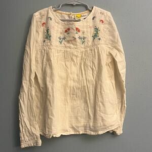 Mini Boden Embroidered Peasant Blouse